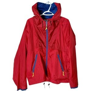 SIERRA DESIGNS Men’s Vintage Red Windbreaker Jacket Lightweight KWay Style Large